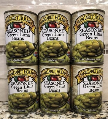 Margaret Holmes Seasoned Green Lima Beans Canned 6-Pack 15 oz 