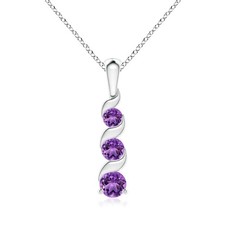 ANGARA 0.51 Ct Natural Amethyst Pendant With Diamond for Women in 14K Gold (AA)