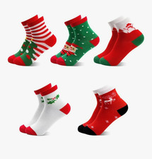 kids christmas socks 5 pair 8-to adult