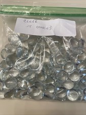Decorative Clear Round Glass Gems To Fill Cases - 15 Ounces