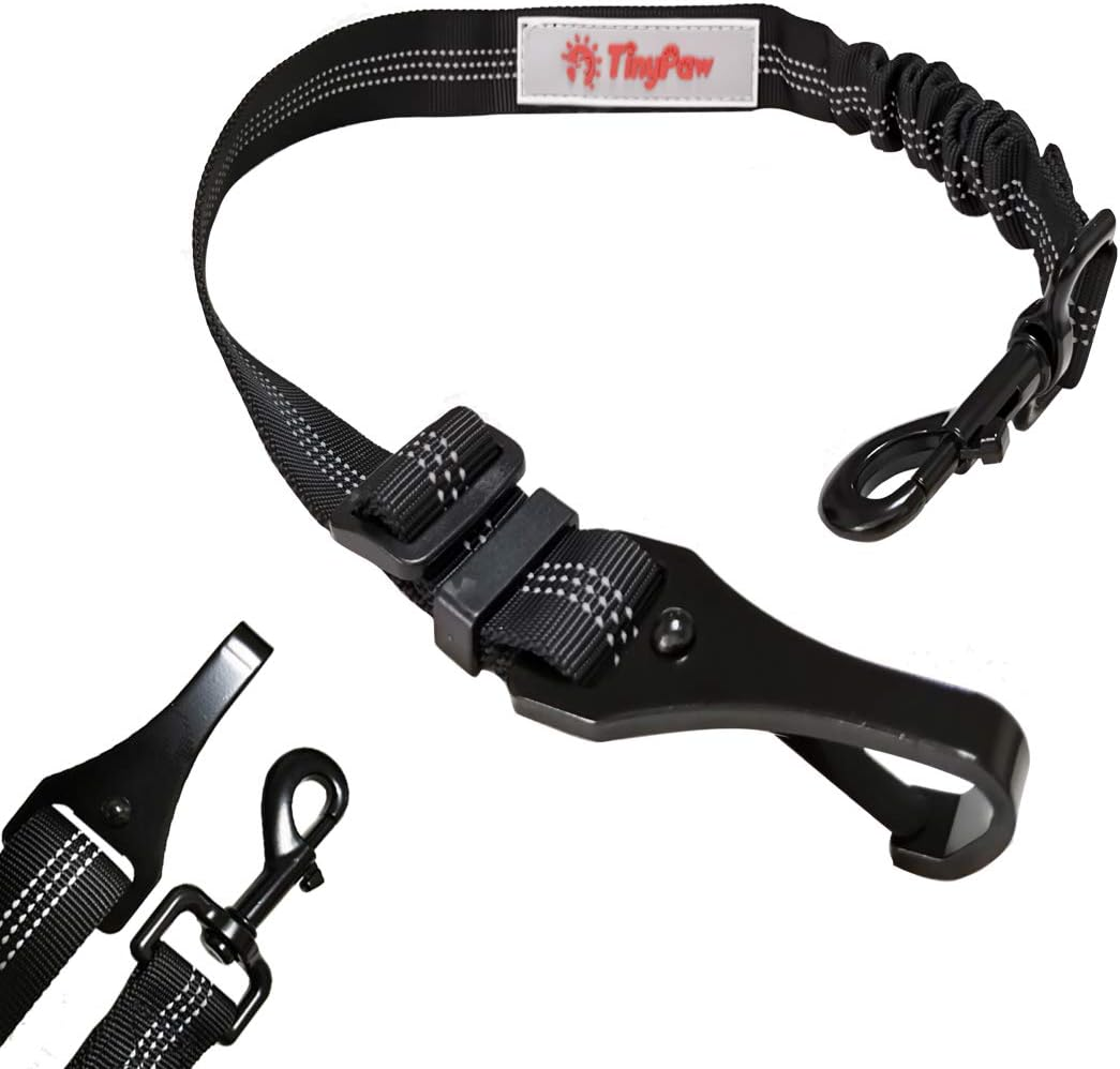 Tinypaw Dog Seat Belt Car Safety Harness Restraint, Durable with anti Shock Bung