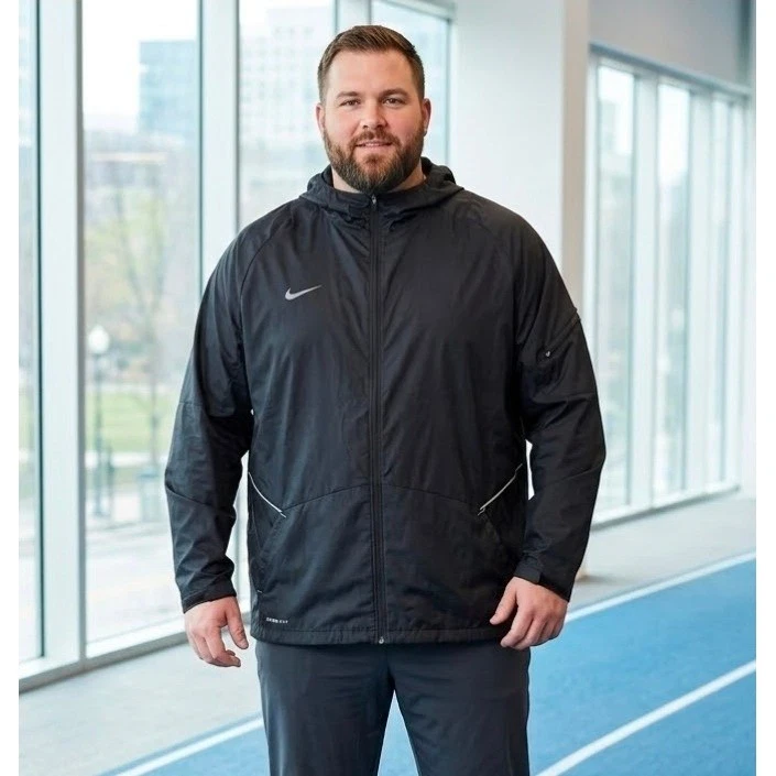 Nike Storm-FIT Hooded Windbreaker Jacket Black Mens 3XL Performance 378247-010
Opens in a new window