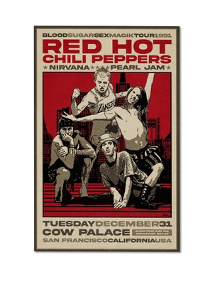 超希少80svtg◇red hot chili peppersレッチリ ポスター レア品/再入荷