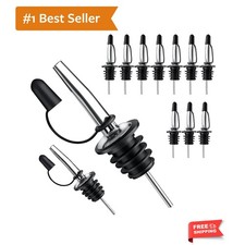 12 Pack Liquor Pour Spout With Dust Caps - Bottle Pourers for Alcohol, Olive ...