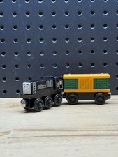 Thomas  Friends Wooden Railway Train Engine Diesel  Boxcar Lot