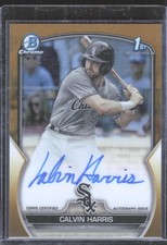 2023 1st Bowman Draft #CDA-CHA Calvin Harris Autographs Gold Refractor /50