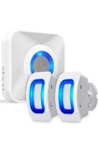 Fosom Wavelink Home Security Wireless Driveway Alarm Doorbell 2 Motion Sensor 