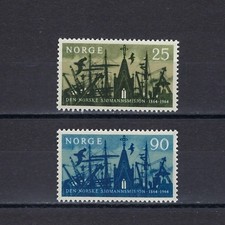 Norwegen/Norway 1964: 100 Jahre Norweg. Seemannsmission **/MNH; Mi.-Nr. 519-20