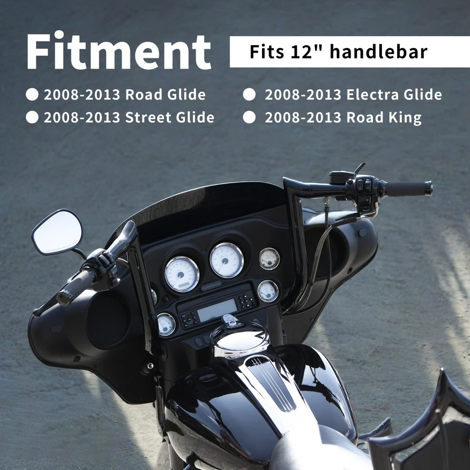 12'' Bar Clutch Cable Kit for Harley Touring Road Street Glide 2008-2013 No ABS - Image 2 of 4