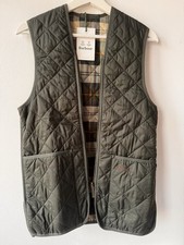 Barbour Quilted Waistcoat / Zip In Liner, Size: 32. New