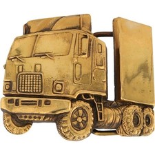 New Brass Kenworth Truck Trucker Semi Driver Otr 1970s NOS Vintage Belt Buckle