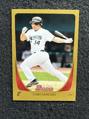 GABY SANCHEZ 2011 Bowman #184 Gold Florida Marlins (Buy 10 get 10 Free)