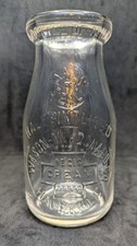 1934 Half Pint Milk Bottle Wason-MacDonald Co Regis Cream Haverhill MA 