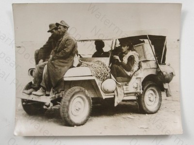 WWII British Officers German Prisoners Scout Car Eighth Army Cairo 1942 Photo