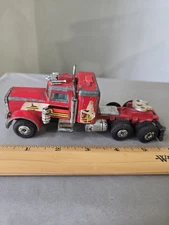 Vintage 1979 Yatming Kenworth Red Devil Semi Truck Toy