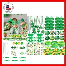 188Pcs St. Patrick's Day Accessories Party Favor Set, Necklaces, Shamrock Gla...