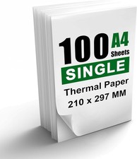 100 Sheets A4 Thermal Paper 8.27x11.69' Thermal Paper 210 x 297 mm Portable