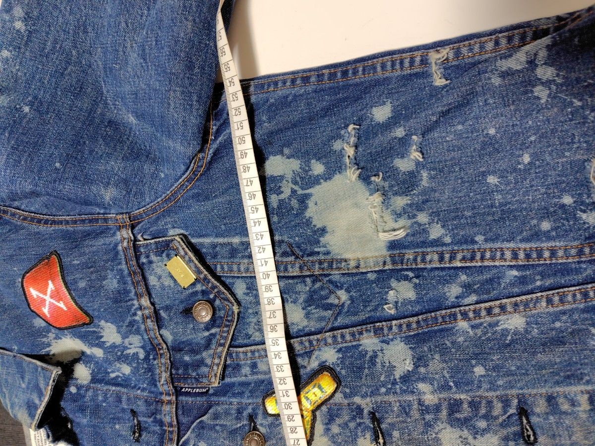 APPLEBUM vintage denim jacket patchwork damage pr… - image 14