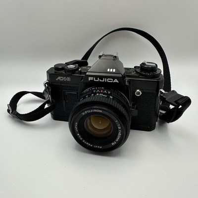Fujifilm Fujica AX-3 35mm SLR Film Camera with 50mm x Fujinon Lens UNTESTED
