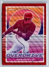 Juan Soto 2021 Panini Chronicles Overdrive Ruby Wave #13 Nationals #/199