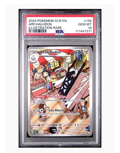 PSA 10 Gem Mint Archaludon Illustration Rare 2024 Pokémon Stellar Crown #155 Tcg