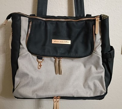 Petunia Pickle Bottom Pivot Backpack / Tote Insulated Black & Sand Color
