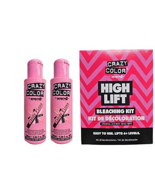 Crazy Color Semi-Permanent Conditioning Haarfarbe - 2x Zuckerwatte & Bleaching Kit