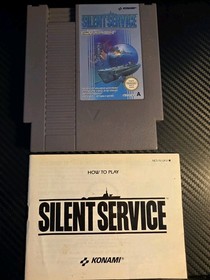 Nintendo NES Game PAL a CIB UK Boxed with Manual Silent Service + box protector