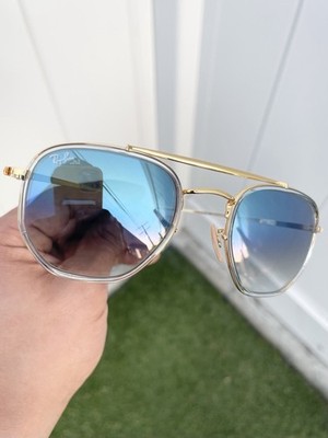 New Ray Ban Marshall II RB3648-M 3648 Gold Blue Lens 52/23