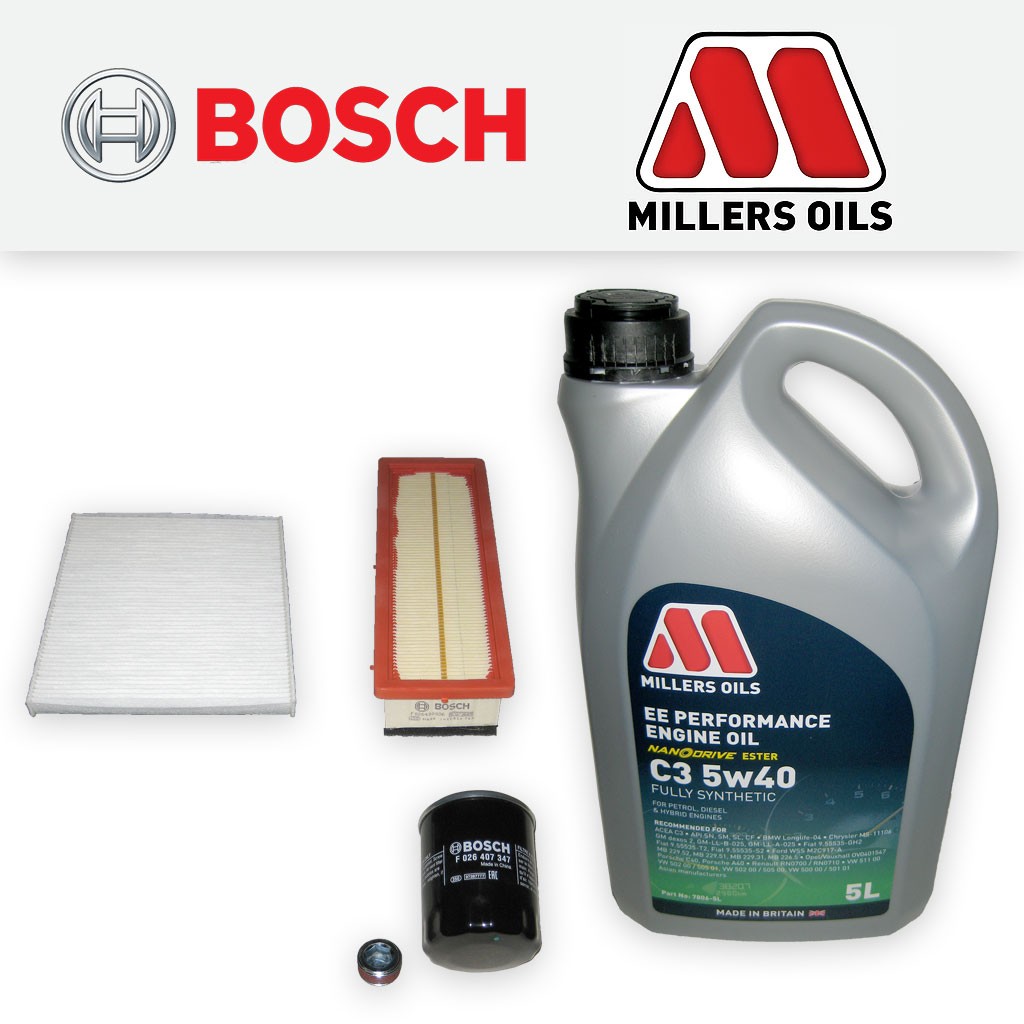 SERVICE KIT for FORD KA (B420) 1.2 PETROL OIL AIR CABIN FILTERS +OIL (2008-2016)