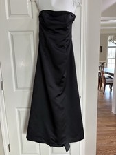 Black Strapless Prom Or Bridesmaids Dress With Short Train Size 6 David  s Bridal
