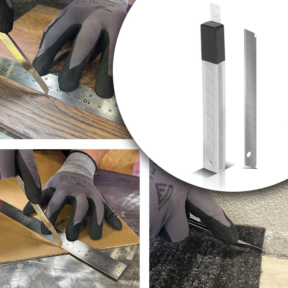 STAHLWERK Cutter Klingen 9mm 200er Set Cuttermesser Abbrechklingen Ersatzklingen - Bild 3 von 4