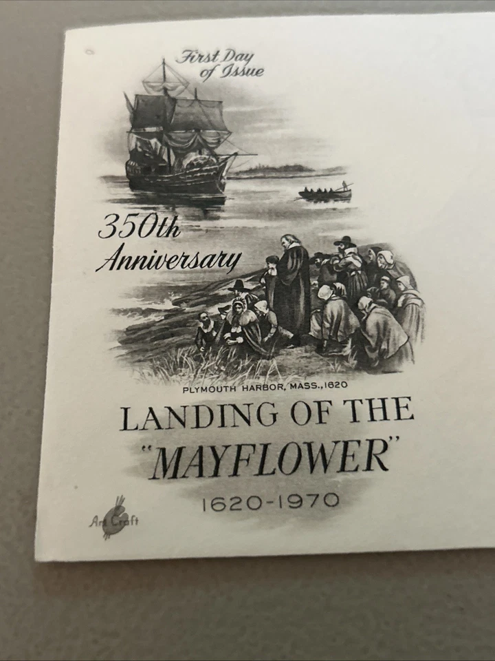 Mayflower 350th Anniversary 6c Stamp One Single Stamp 11/21/70 First Day Issue - Image 2 of 4