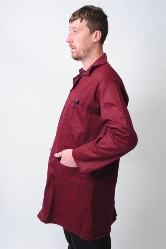 White Navy Maroon Royal Blue Lab Coats Hospitals Cleaning warehouse coats - Picture 33 of 49