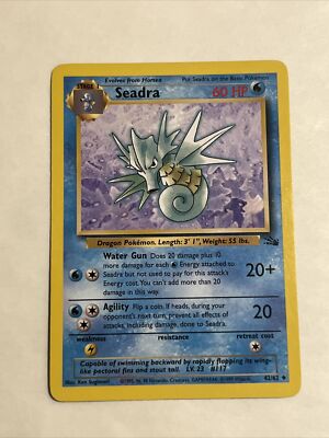 Seadra 42/62 Fossil Set Uncommon Non Holo Pokemon Card Original WOTC  Vintage | eBay