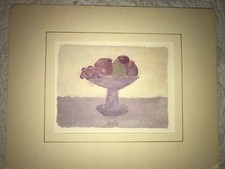 Franco Beraldo Acquarelli Moderno Astratto Stampa Acquerello Fruttiera Natura Morta