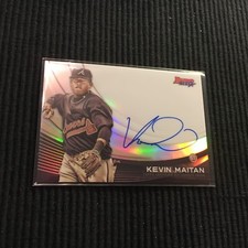 2017 BOWMAN'S BEST KEVIN MAITAN *MONOCHROME REFRACTOR AUTO #13/125*  BRAVES