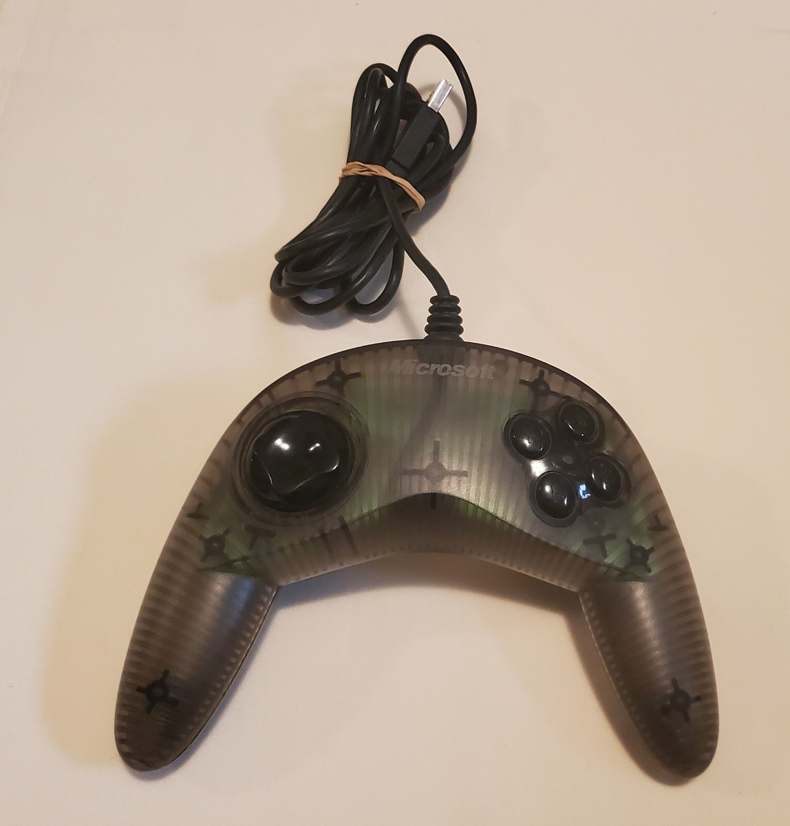 Manette Microsoft Sidewinder X04-97602 USB - PC, Filaire, Grise - Très Bon état