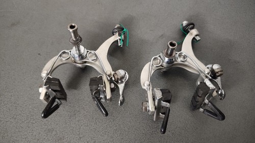 CAMPAGNOLO SUPER RECORD - Road Brake Calipers 70s-80s + 4 Pads - Pinze Freno - Foto 10 di 16