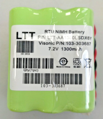 Box of 80 BATTERY NI-Mh 7.2V 1.3Ah (6x1.2V) LTT-AA1300LSDX6Y Visonic 103-303687