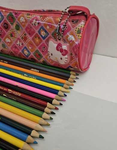 Hello Kitty Federmäppchen Etui mit 54 gemischten Farbstiften *alle Fotos ansehen - Bild 10 von 15