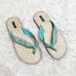 raffia flip flops