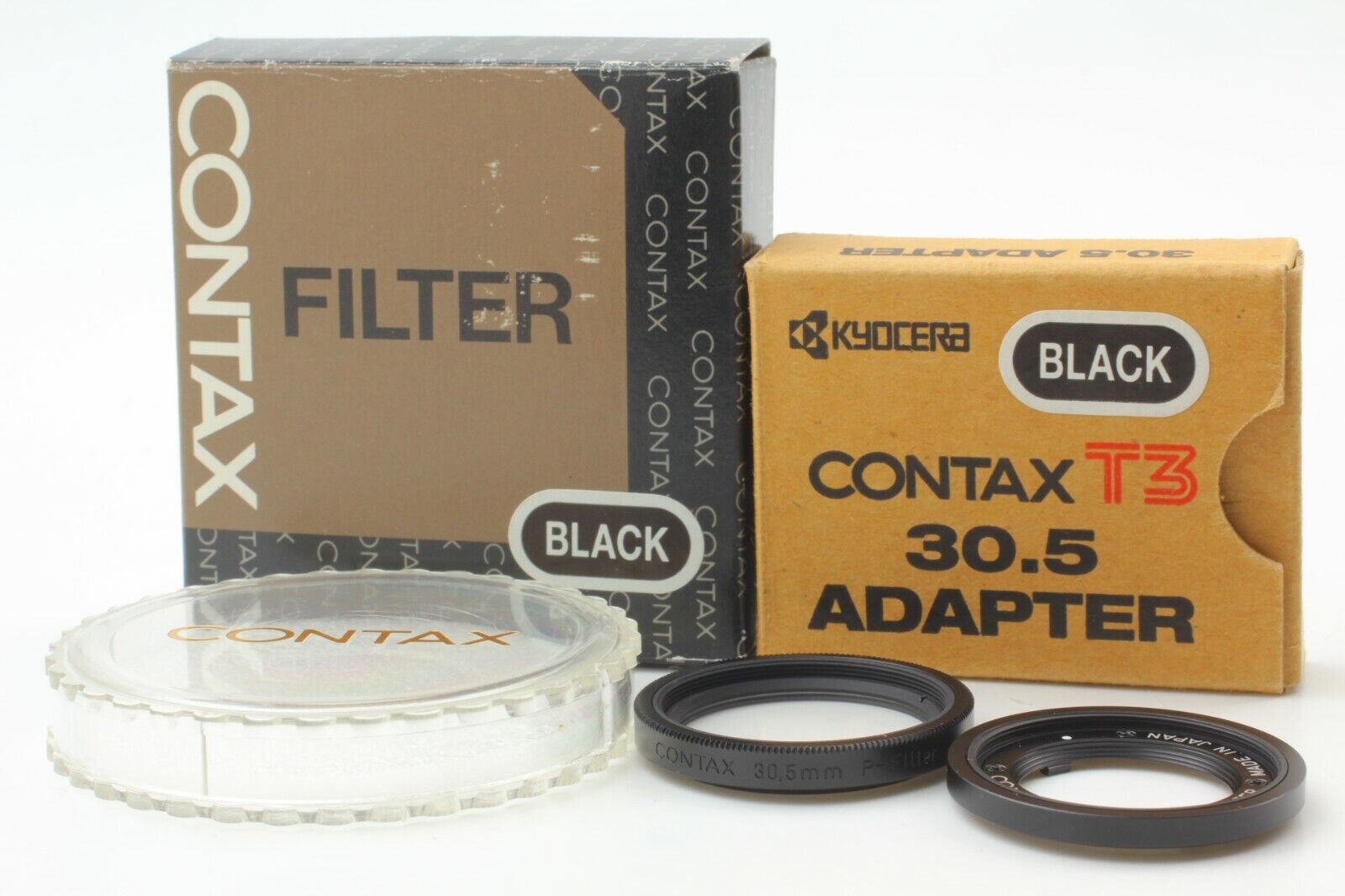 [Near Mint in Box] Contax T3 30.5 Adapter Black + 30.5 P Filter From Japan  #274