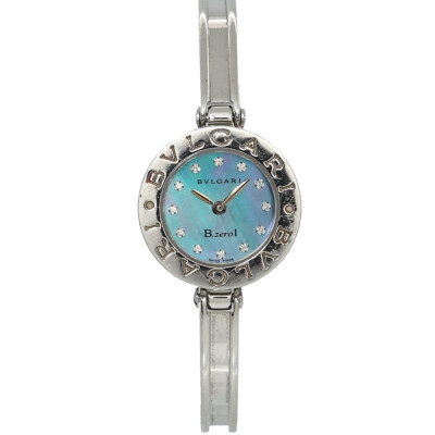 BVLGARI B-Zero1 BZ22S Bangle Watch Quartz Blue Shell Dial BVLGARI B-Zero1 BZ22S Bangle Watch Quartz Blue Shell Dial