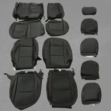 Synthetic leather Seat Covers Black For Jeep Wrangler JL 4 DR Rubicon 2018-2023