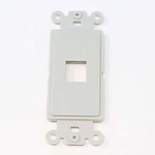 RiteAV Gray Blank 1 Port Modular Insert for Keystone Jacks