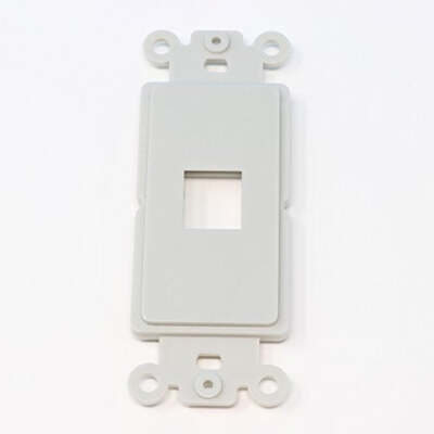 RiteAV Gray Blank 1 Port Modular Insert for Keystone Jacks