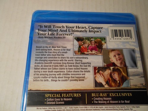 Heaven is For Real Blu-ray DVD Brand New Factory Sealed Faith Based Christian - Picture 3 of 5