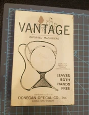 Vtg. Hands Free Magnifier Glass In Original Box - Vantage By Donegan Optical gw6