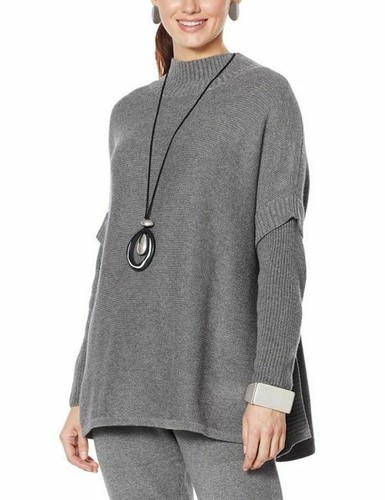 MarlaWynne Sage Green SoftKNIT Turtleneck Poncho Sweater XS New - Picture 3 of 5
